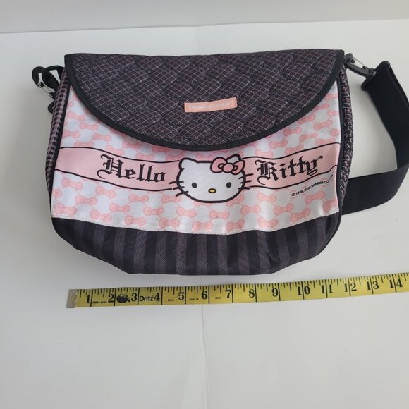 Sanrio Hello Kitty 2013 Tupperware Shoulder Bag Pink & Black Messenger b… - Picture 8 of 10